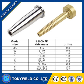 cutting torch parts gas cutting nozzle/tip 6290NFF gas nozzle